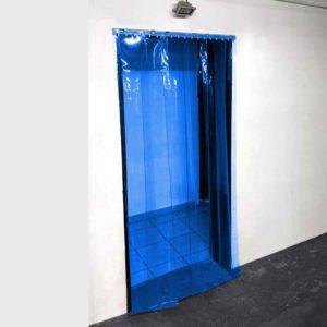Transparent Blue PVC Strip Curtain Kit
