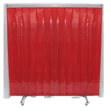 Protection screen with red PVC Strips