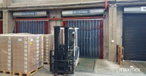 Strip curtain for forklift traffic