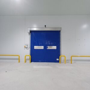 High speed door with windows