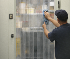 Keeping strip curtain clean